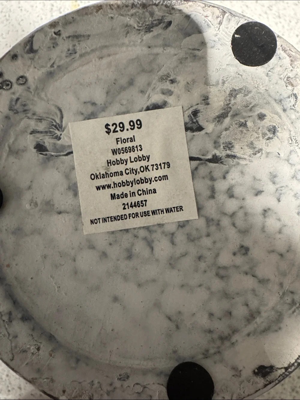 Hobby Lobby Mottled White & Gray Ceramic Vase – Scandinavian Style